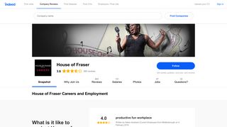 House of Fraser Careers and Employment | Indeed.co.uk