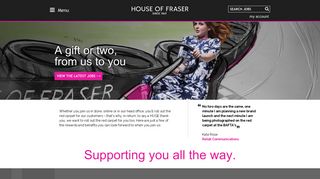 Benefits | House of Fraser Careers