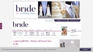 A great gift list - House of Fraser has it all - Bride