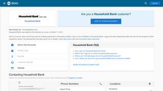 Household Bank: Login, Bill Pay, Customer Service and Care Sign-In