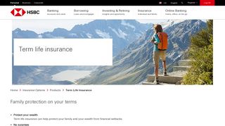 Term Life Insurance - Insurance - HSBC Bank USA
