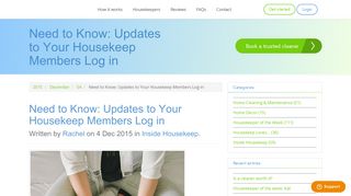 Need to Know: Updates to Your Housekeep Members Log in