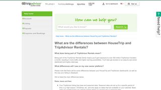 What are the differences between HouseTrip and TripAdvisor Rentals?