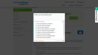 How do I log in to Manage my booking? - Holiday Lettings