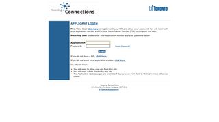 applicant login - Housing Connections