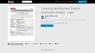 1 housing development finance corporation limited - Login - Yumpu