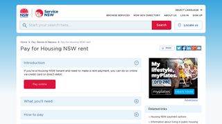 Pay for Housing NSW rent | Service NSW