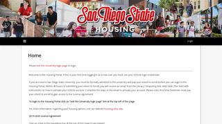 San Diego State University - Welcome to the Housing Portal