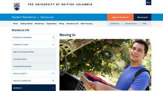 Moving In - UBC Vancouver Housing - University of British Columbia