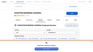 Working at HOUSTON BUSINESS JOURNAL: Employee Reviews ...