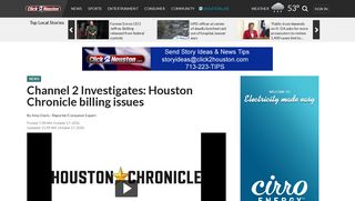 Channel 2 Investigates: Houston Chronicle billing issues