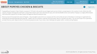 About Popeyes Chicken & Biscuits - talentReef Applicant Portal
