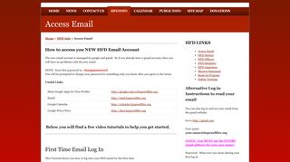 HFD: Accessing yoru email account - Hopewell Fire Department