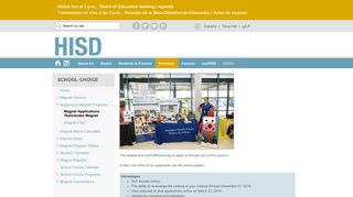School Choice / Magnet Applications /Solicitudes Magnet - Houston ISD