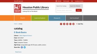 catalog | Houston Public Library