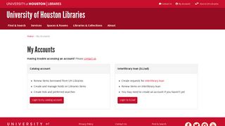 My Accounts | University of Houston Libraries