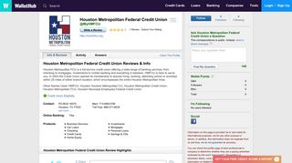 Houston Metropolitan Federal Credit Union Reviews - WalletHub