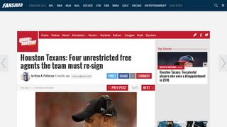 Houston Texans: Four unrestricted free agents the team must re-sign