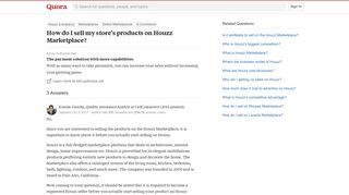 How to sell my store's products on Houzz Marketplace - Quora