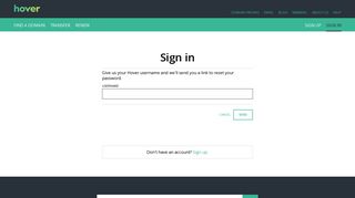Sign In - Hover - Hover Domain Names