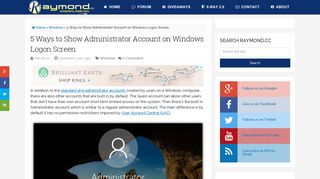 5 Ways to Show Administrator Account on Windows Logon Screen ...