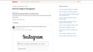 How to login to Instagram - Quora