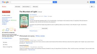 The Mountain of Light: A Novel