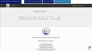 Member Login - Reading Golf Club