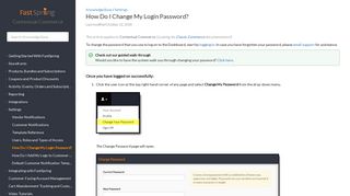 How Do I Change My Login Password? - Knowledge Base