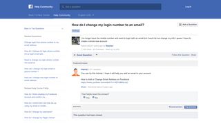 How do I change my login number to an email? | Facebook Help ...