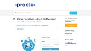 Change Phone Number/Email ID in My Account – Practo Help