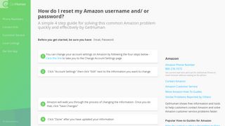How do I reset my Amazon username and/ or password? | How-To Guide ...