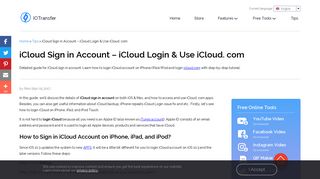 iCloud Sign in Account – iCloud Login & Use iCloud. com - IOTransfer