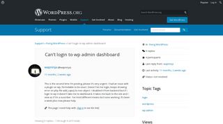Can't login to wp admin dashboard | WordPress.org
