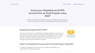 How to access your Sbcglobal.net (AT&T) email account using IMAP