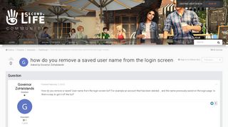 how do you remove a saved user name from the login screen ...