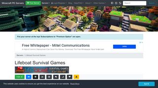 Lifeboat Survival Games | Minecraft PE server
