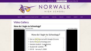 How do I login to Schoology? | Norwalk High School