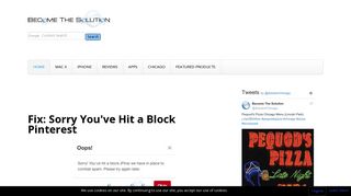 Fix: Sorry You've Hit a Block Pinterest - Become The Solution