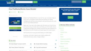 HowTheMarketWorks Goes Mobile! - HowTheMarketWorks Education ...