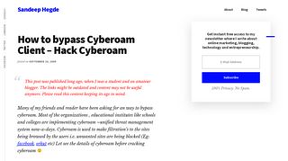 How to bypass Cyberoam Client – Hack Cyberoam - Sandeep Hegde