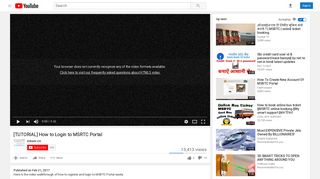 [TUTORIAL] How to Login to MSRTC Portal - YouTube