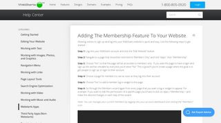 Adding The Membership Feature To Your Website - WebStarts ...