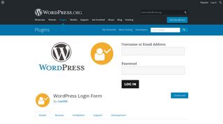 WordPress Login Form | WordPress.org