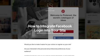 How to Integrate Facebook Login into Your Site - SpringTab