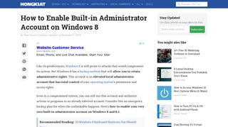 How to Enable Built-in Administrator Account on Windows 8 - Hongkiat