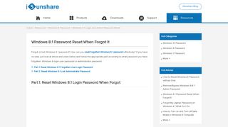 Windows 8.1 Password Reset When Forgot or Lost It - iSunshare