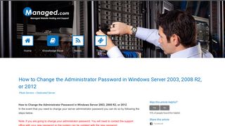 How to Change the Administrator Password in Windows Server 2003 ...