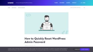 How to Quickly Reset WordPress Admin Password - Kinsta