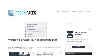 Enable Right-Click “Run as different user” in Windows - Technipages